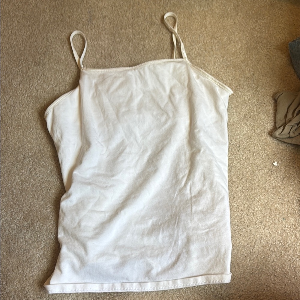 Wonder Nation White Fitted Sleeveless Camisole